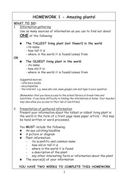 HOMEWORK 1 - Amazing plants!