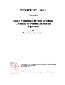 Model Variational Inverse Problems Governed by Partial Differential