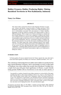 Peluso Rubber Erasures - Environmental Science, Policy, and