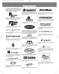 PUBLISHERS - Hal Leonard