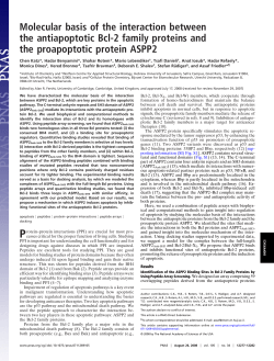 Molecular basis of the interaction between the antiapoptotic Bcl