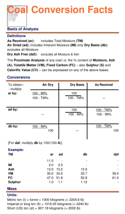 Coal Conversion Facts