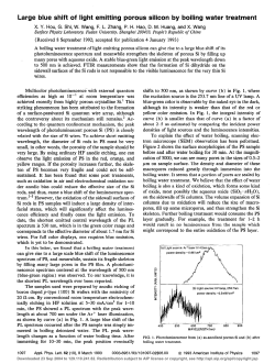 Large blue shift of light emitting porous silicon by boiling water