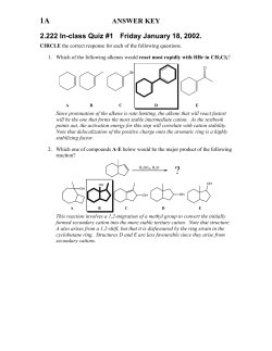 1A ANSWER KEY 2.222 In-class Quiz #1 Friday January 18, 2002.