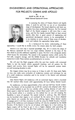 engineering and operational approaches for projects gemini