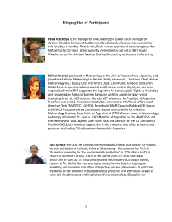 Biographies of Participants