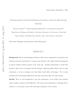 Detecting patterns of species diversification in the presence of both