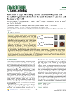 Formation of Light Absorbing Soluble Secondary Organics and