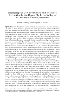 Mississippian Celt Production and Resource Extraction in the Upper