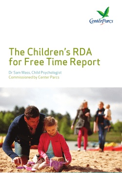 The Children`s RDA for Free Time Report