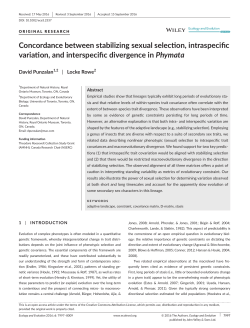Concordance between stabilizing sexual selection, intraspecific