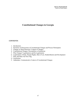 Constitutional Changes in Georgia
