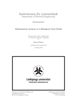 Mathematical Analysis of a Biological Clock Model