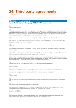 24. Third party agreements