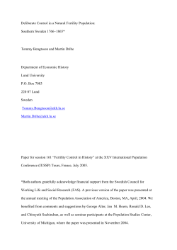 Deliberate Control in a Natural Fertility Population: Southern