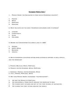 European History Quiz I
