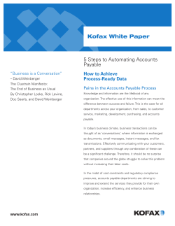 Kofax White Paper - 5 Steps to Automating Accounts
