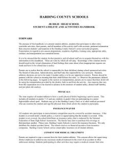 Athletic Handbook - Harding County School