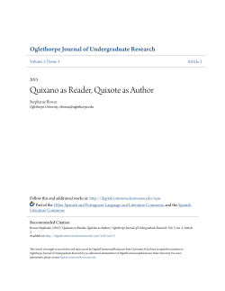 Quixano as Reader, Quixote as Author