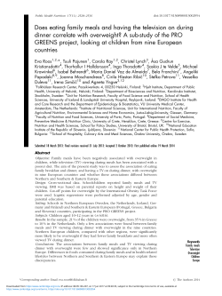 Does eating family meals and having the television on during dinner