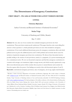 The Determinants of Emergency Constitutions