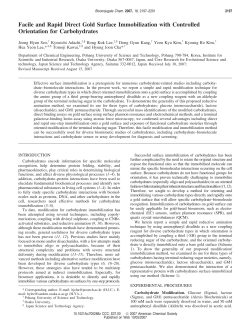 Facile and Rapid Direct Gold Surface Immobilization with Controlled