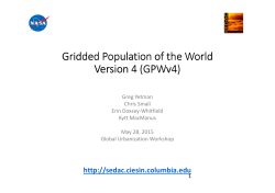 Gridded Population of the World Version 4 (GPWv4)