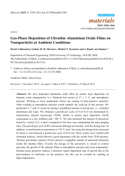 Gas-Phase Deposition of Ultrathin Aluminium Oxide Films on