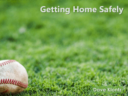 2016 Fall Keenagers Workshop by Dave Klontz "Getting Home Safely"