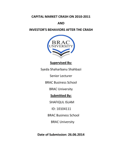 capital market crash on 2010-2011 and investor`s behaviors after the