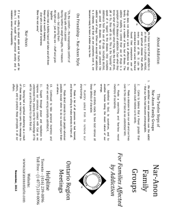 Ontario NarAnon Meetings List - Nar