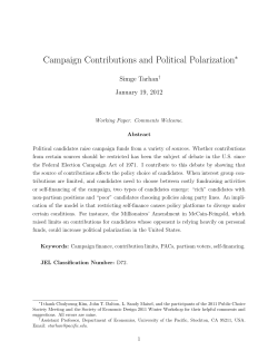 Campaign Contributions and Political Polarization