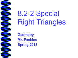 8.2-2 30-60-90 Right Triangles