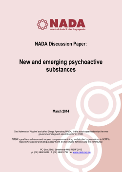 New and emerging psychoactive substances