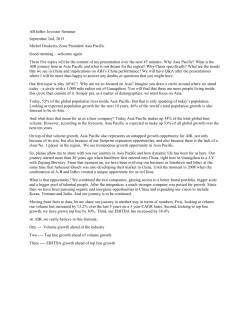 APAC Zone Introduction - Michel Doukeris (Transcript)