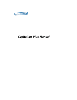 Capitalism Plus Manual