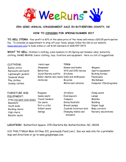 35th SEMI-ANNUAL CONSIGNMENT SALE IN RUTHERFORD