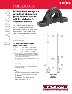 Solidlube sleeve bearings