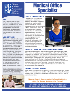 Medical Office Specialist - Wayne County Community College District