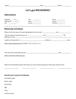 Let`s get MEASURING!