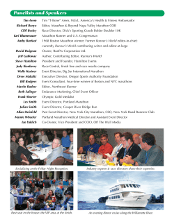 Panelists and Speakers