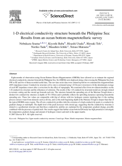 1-D electrical conductivity structure beneath the Philippine Sea