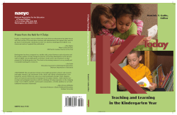 K Today: Teaching and learning in the kindergarten year