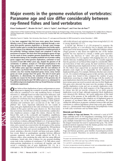 Major events in the genome evolution of vertebrates: Paranome age