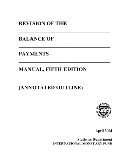Annotated Outline of the Revision of the Fifth Edition of the IMF`s