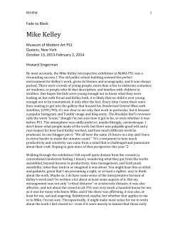 Fade to Black: Mike Kelley