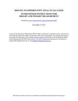 Height and Weight Measurement