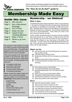 Membership - East of England Liberal Democrats