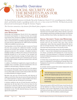 social security and the benefits plan for teaching elders