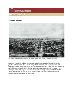 Rochester, New York - Underground Railroad
